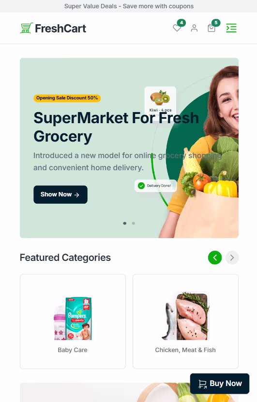 Freshcart web site