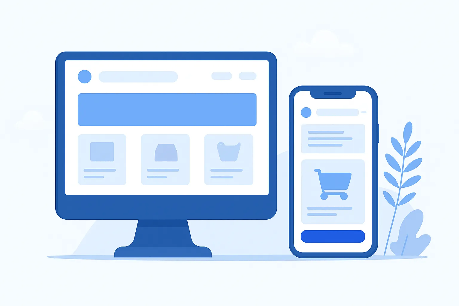Web shop mockup